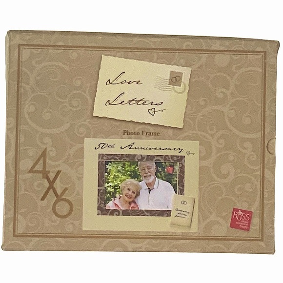 50 Wedding Anniversary Photo Keepsake Frame Earth Tones Holds 4 x 6 in Photo New - Picture 2 of 16